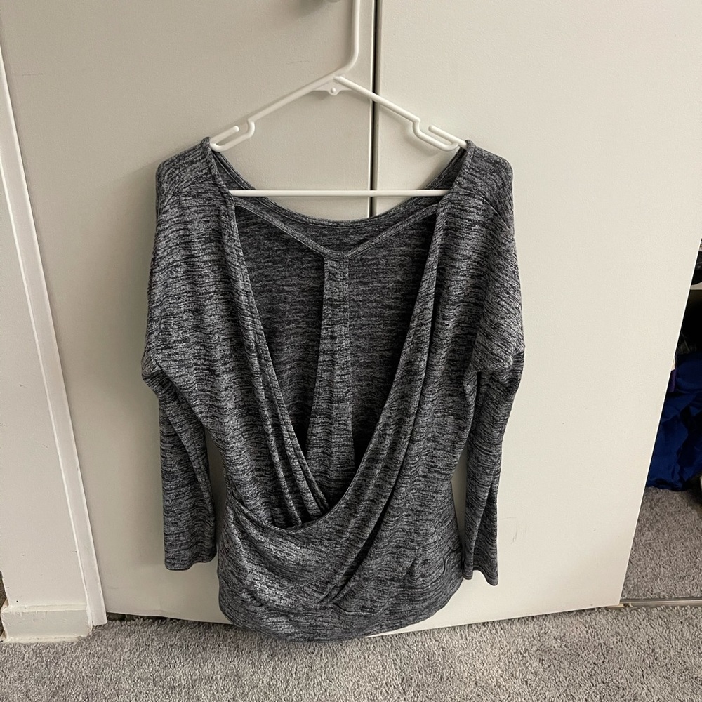 long sleeve open back Athleta sweater